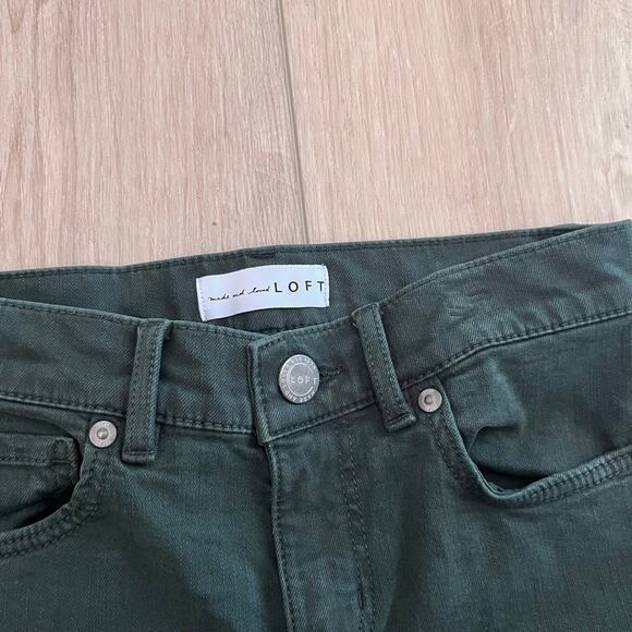 LOFT Women’s Green Skinny Jean Sz 24 - Picture 4 of 9
